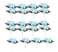Sirxlevcy Bleu Clair Lot de 20 TêTes de Fleurs en Soie D'Hortensia Artificielles avec Tiges pour Mariage