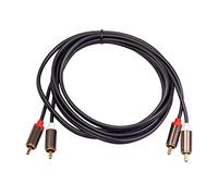 Sirxlevcy Câble Audio Coaxial à 2 3.5 Jack StéRéO Audio Cordon 1M pour Maison CinéMa DVD TV Amplificateur CD BoîTe à Sons