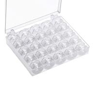 Sirxlevcy Canette de Machine à Coudre 25 Pièces, Canettes de Couture Universelles Canette de Machine à Coudre en Plastique avec Boîte de Rangement