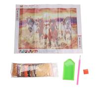 Sirxlevcy Carré de Forage Diamant Bricolage Peinture au Diamant Courir Le Cheval Diamant Broderie au Point de Croix en Strass
