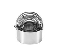 Sirxlevcy Coupe-Biscuit 5 PièCes avec PoignéE - Moules de Cuisson à L'Emporte-PièCe en Forme de Cercle Rond en Acier Inoxydable, 5 Tailles