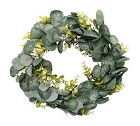 Sirxlevcy Couronne D'Eucalyptus DéCor de Ferme, Couronne Verte Porte D'EntréE Ferme Couronne Artificielle éTé Couronne