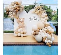 Sirxlevcy Couverture d'arc de Mariage de 7,2 Pieds, Couvre-Support d'arc de Mariage Ajusté, Dessus Rond pour DéCoration de Banquet de FêTe d'anniversaire Blanc