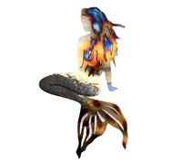 Sirxlevcy Décoration en Métal Sirène Vintages, Décoration Murale Intérieure et Extérieure, Facile à Utiliser, 38,5x25cm