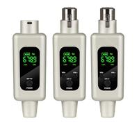 Sirxlevcy Émetteur-Récepteur Audio sans UHF Système D'Émetteur-Récepteur Audio UHF avec Transmetteur Automatique UHF pour Microphone Dynamique Filaire 48V A