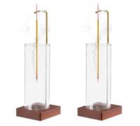 Sirxlevcy Ensemble de 2 Supports D'Encens avec Minuteur de Yoga et Support D'Aromathérapie, Brûleur D'Encens Anti-Cendres Volantes pour Bâtonnets avec Verre Amovible