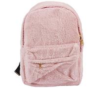 Sirxlevcy Femmes Douces Fausse Fourrure Sac À Bandoulière En Peluche Sac D'École Duveteux Avec Pendentif Coeur (Rose)