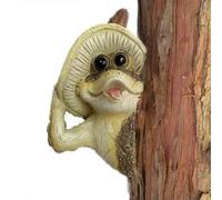 Sirxlevcy Grenouille Silencieuse Arbre Peeker Jardin Arbre Sculptures Extérieur Arbre Jardin Arbre Hugger Statue Intérieur Extérieur Cour C