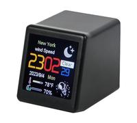 Sirxlevcy Horloge de Station Météo WiFi Intelligente, Bricolage, Animations GIF Mignonnes, Décoration de Bureau, Fonction D'Album Électronique, Mini Horloge Facile à Utiliser