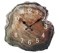 Sirxlevcy Horloges Silencieuses à Grain de Bois Ancien de 12 Pouces, Décorations de Salon, de Bureau et de Maison