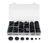 Sirxlevcy Kit D'Assortiment de Bouchons à Trou Fermé Solide pour Pare-Feu à Œillets en Caoutchouc Fermés de 188 Pièces pour la Plomberie des Appareils Électriques à