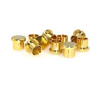 Sirxlevcy Lot de 10 connecteurs plaqués or pour phono, connecteur RCA de blindage , étui de protection, or