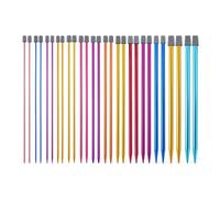 Sirxlevcy Lot de 14 Aiguilles à Tricoter en Acier Inoxydable, Aiguilles Pointues, Fournitures de Tricot et de Crochet pour Débutants, Faites à la Main (2-10 mm) 35 cm
