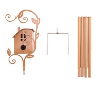 Sirxlevcy Mangeoires À Oiseaux en Métal Piquets De Jardin avec Poteau Maisons d'oiseaux pour Cour Patio Extérieur Style A