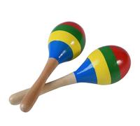 Sirxlevcy Maracas Hochets à Percussion à Main, Instrument de Musique Rumba Shaker en Bois pour Enfants Adultes, Lot de 2 Durables