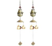 Sirxlevcy Mascotte Chat Porte-, Pendentif Carillon à Vent en Métal, Cloche en Cuivre pour Magasin à Domicile, Pendentif Japonais