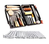 Sirxlevcy Outils et Fournitures de Travail du Cuir avec BoîTe à Outils Parfaits pour la Couture de PoinçOnnage de DéCoupe de Couture de Fabrication D'Artisanat en Cuir