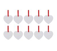 Sirxlevcy Paquet de 10 Flans de NoëL par Sublimation, Ornements de Panneaux en Aluminium Vierges Ornements Vierges Blancs pour Le Jour de NoëL Bricolage D