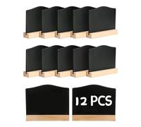 Sirxlevcy Paquet de 12 Tableaux à Craie pour Notes de Cuisine, Tableau Noir à Messages, Tableau de Table avec Supports 10 X 7,2 cm