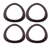 Sirxlevcy Paquet de 4 PoignéE de Sac à Main en Bois en Forme de D PoignéEs en Bois Outil de Remplacement pour Sac Tricoté au Crochet Sac de Plage PoignéEs de Sac de Paille