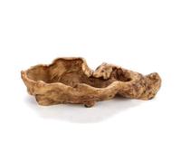 Sirxlevcy Pot de Fleur de Paysage Rétro Pastoral, Jardinière de Souche d'arbre en Résine, Sculpture Artificielle en Bois Flotté, Rustique Succulente