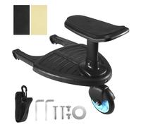 Sirxlevcy Poussette pour à Roues Landau Planche Enfants Landau Roue Planche Poussette Marchepied Monter sur Planches Plaque SièGe Amovible Bleu