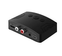 Sirxlevcy Récepteur Audio Bluetooth 5.3 Émetteur 3,5 mm AUX USB Musique Stéréo Adaptateur Audio sans pour PC Haut-Parleur de Voiture Installation Facile Facile à Utiliser