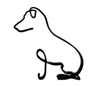 Sirxlevcy Sculpture d'art Minimaliste de Chien, Décorations de Chien, Statue pour Salon, Bureau à Domicile, Bureau, Décoration Murale