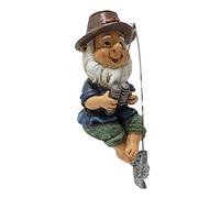 Sirxlevcy Statue de de Jardin RéSine PêChe Elfe Statue ExtéRieur Paysage Pastoral Ornements pour Jardin Cour Pelouse DéCor