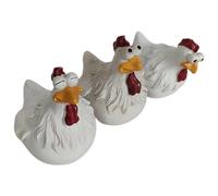 Sirxlevcy Statues Drôles de Poulets de Ferme, Clôture en Résine, Décor de Poulets, Statue d'animal Réel en Plein Air