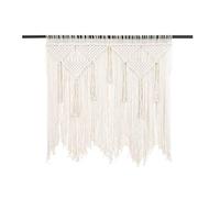 Sirxlevcy Tenture Murale en Macramé Tissé à la Main Corde de Coton BohèMe Boho Tapisserie DéCor à Blanc CrèMe
