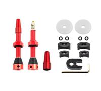 Sirxlevcy Valve d'air Tubeless, pour Vélo de Route de Montagne, Ensemble de Valves de Jante Tubeless, Pièces de Rechange de Cyclisme, Fixation Rouge-44 Mm, Facile à Utiliser