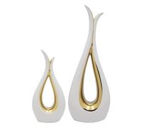 Sirxlevcy Vases Décoratifs en Céramique Blanche, Lot de 2, Design Nordique, Moderne et Minimaliste, pour Décoration Intérieure, Chambre, Mariages, Restaurant