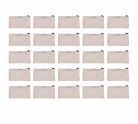 Sirxlevcy ZippéS en Toile Pochette à Crayons en Toile de Maquillage en Toile Trousse à Crayons en Toile Vierge D'Artisanat Bricolage Pochette CosméTique Trousse de Maquillage