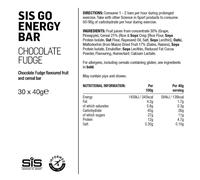 Sis Boîte De Barres énergétiques Go Fondant Au Chocolat 40g 30 Unités