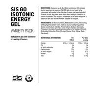 Sis Boîte De Gels énergétiques Go Variety Pack Saveurs Assorties 60ml 7 Unités