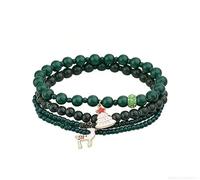 Sisadodo Bracelet de perles de Noël pour femmes et filles, bracelets élastiques festifs pour meilleure amie, sœur, nièce, anniversaire, Saint-Valentin, Acrylique