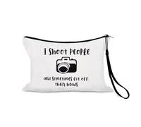 Sisadodo Sac de voyage pour amateurs de photographie, organiseur pour femmes et hommes, imprimé « I Shoot People », sac de rangement portable pour voyage, vacances, photographie, voyage, trousse de