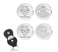 Sisadodo Un petit jeton de poche pour maman, papa, fille, fils, cadeau de Noël, d'anniversaire pour maman, papa, je t'aime, cadeau pour petite amie, Câlin de poche pour fille et fils, S