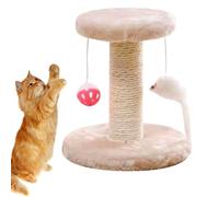 Sisal Cat Scratch Pilier, Tour De Chaton De Chaton, Gratteur Interactif pour Animaux De Compagnie 20x20x18cm / 7.87x7.87x7.09 Pouces De Conception Verticale Économique/Encourage des Habitudes Saines