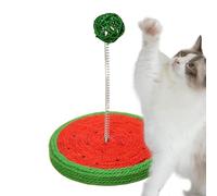 Sisal Cat Scratcher Ball, Interactive Kitten Scratching Toy, 6.89x8.66 inches Spring Ball Play Pad, Durable Scratch Training Tool for Hunting, Mental Exercise