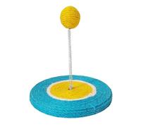 Sisal Cat Scratcher, Interactive Scratch Post, Ball Toy Exercise Tower Furniture Protection System, Claw Training Mental Stimulation Activity Tool, for Indoor Outdoor Exercise Mental Stimulation Use