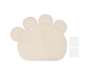 Sisal Cat Scratcher Mat Cute Shape Premium Durable Grinding Claw Protecting Furniture Cat Floor Scratching Pad for Cats Kittens Large Size Sisal Hemp Material 47x38 5cm