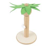 Sisal Cat Scratching Post, Cocotiers en Forme de Chat en Forme de Chat avec 2 Boules Interactives, Grattereur avec Base Stable Renforcée pour Les Chats à Tous Les Âges