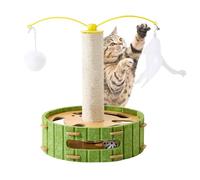 Sisal Cat Scratching Post, Kitten Interactive Toy, Indoor Cat Exercise Tower 30cm, Durable Scratcher with Stable Base, Claw Care and Play Center for Small to Large Cats