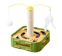 Sisal Cat Scratching Post, Kitten Interactive Toy, Indoor Cat Exercise Tower 30cm, Durable Scratcher with Stable Base, Claw Care and Play Center for Small to Large Cats