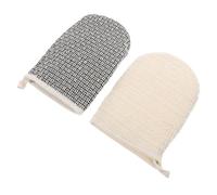 Sisal Moufles Exfoliant Double Face et Éponge 2 Pièces | Nettoyage Profond, Élimination des Peaux Mortes, Massage Confortable, Usage Mixte Homme Femme