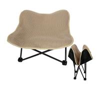 Sisal Scratch Lounge, Foldable Cat Chair Bed, 20.87x20.87 inches Scratcher with Frame, Stainless Steel Sisal Build, Modern Pet Rest Design, Home Living Room Use Balcony Pet Use