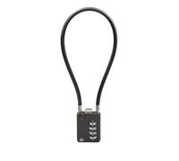 SISAV Câble antivol à combinaison à 4 chiffres 30,5 cm pour casier de gym, casque, armoire de classement, boîte à outils, valise, sac à dos, noir