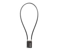 SISAV Câble antivol à combinaison à 4 chiffres de 50 cm pour casier de gym, casque, armoire de classement, boîte à outils, valise, sac à dos, câble de 5 mm de diamètre, noir
